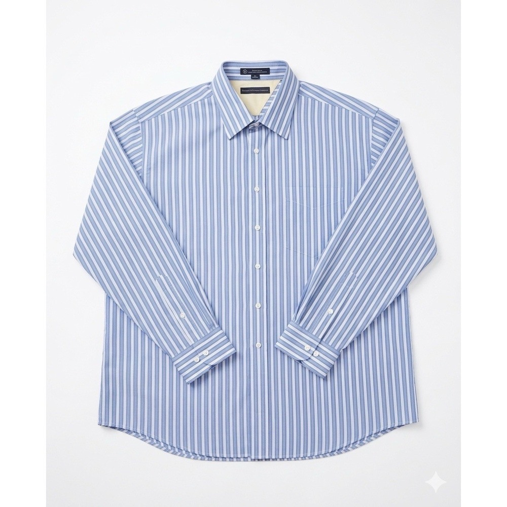 Tommy Hilfiger Men's Dress Shirt XL 17.5 34/35 Long Sleeve Button Down